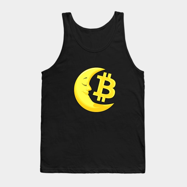 Bitcoin Moon Tank Top by phneep